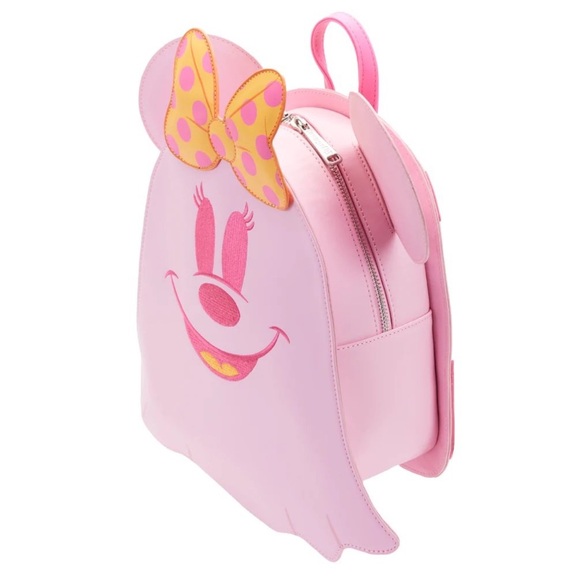 Loungefly Disney Pastel Ghost Minnie Glow In The Dark Mini Backpack NWT - Picture 2 of 5